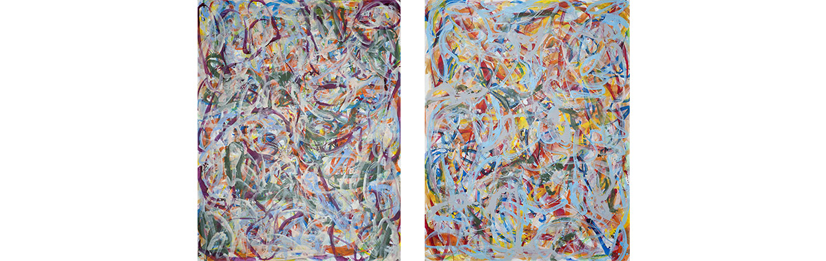 2, 2019, twosome, je 230 cm x 180 cm, Acryl auf Leinwand