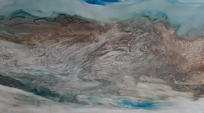 2022, Öl auf Leinwand, 90 cm x 160 cm